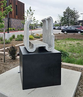 Air Garden I is a sculpture by Steven Buduo that is a cast with high-strength concrete with a rebar armature throughout its core.