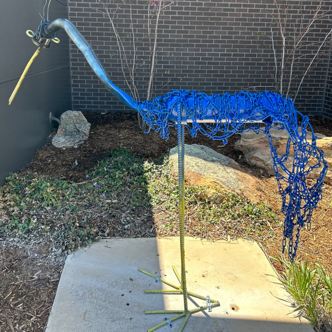Blue Heron in my Dreams sculpture