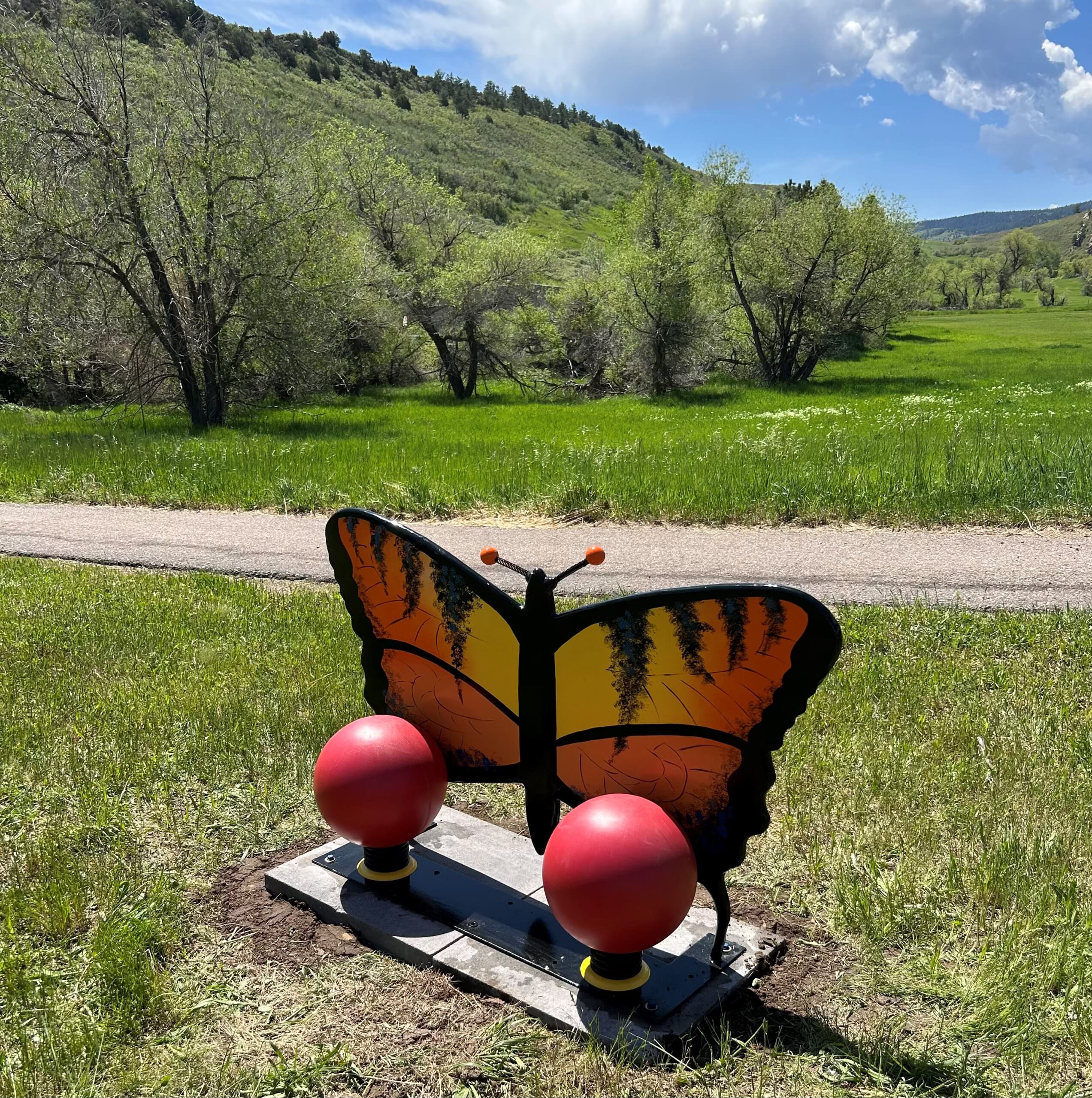 Bye,Bye, Butterfly sculpture