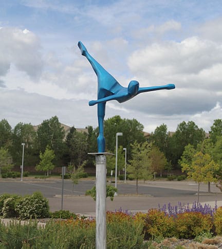 Expression 2 is an abstract figurative sculpture that expresses the human condition through dance.