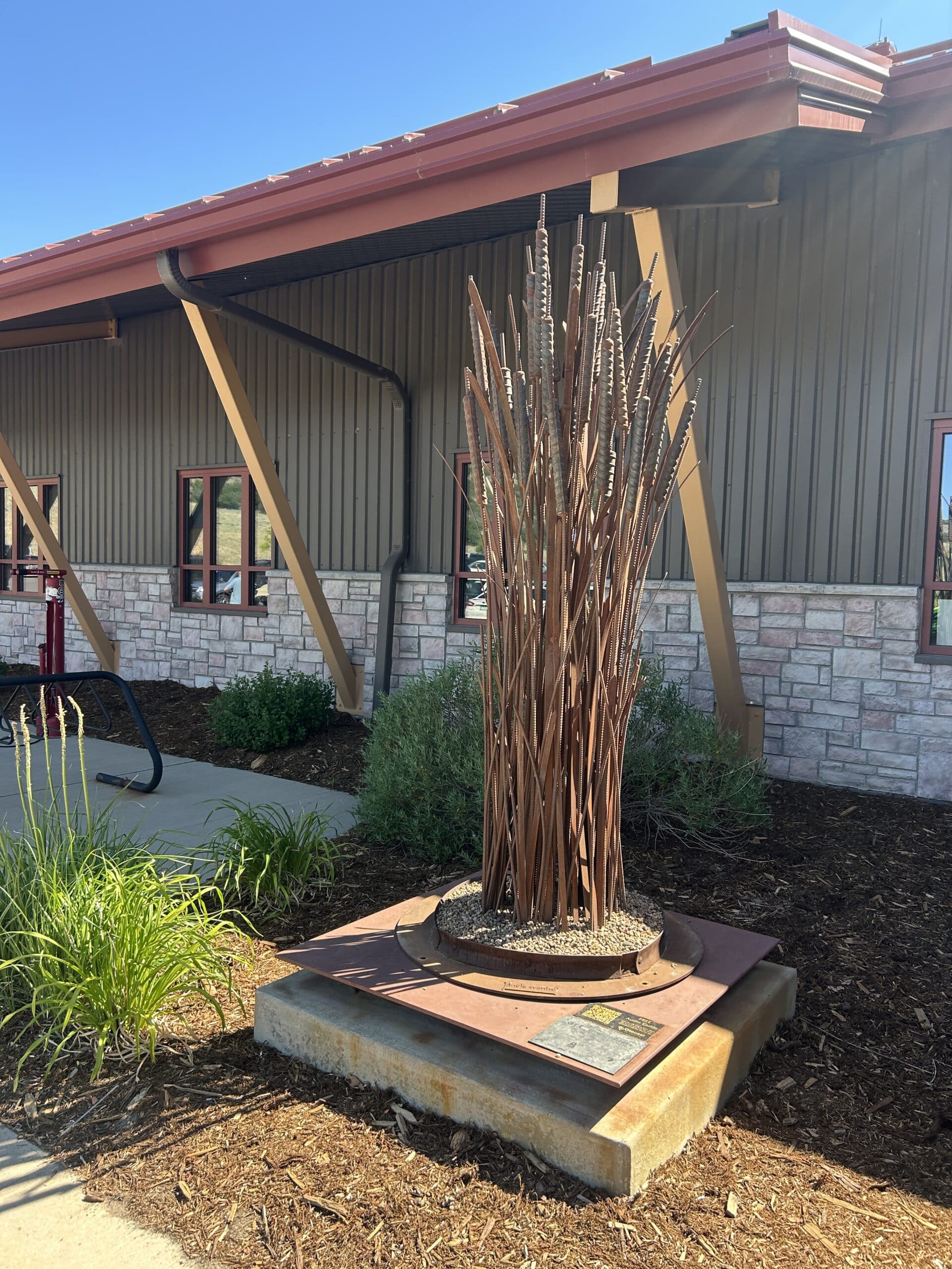 Bulrush is a sculpture created from recycled steel that is a personal representation of an urban wetland.