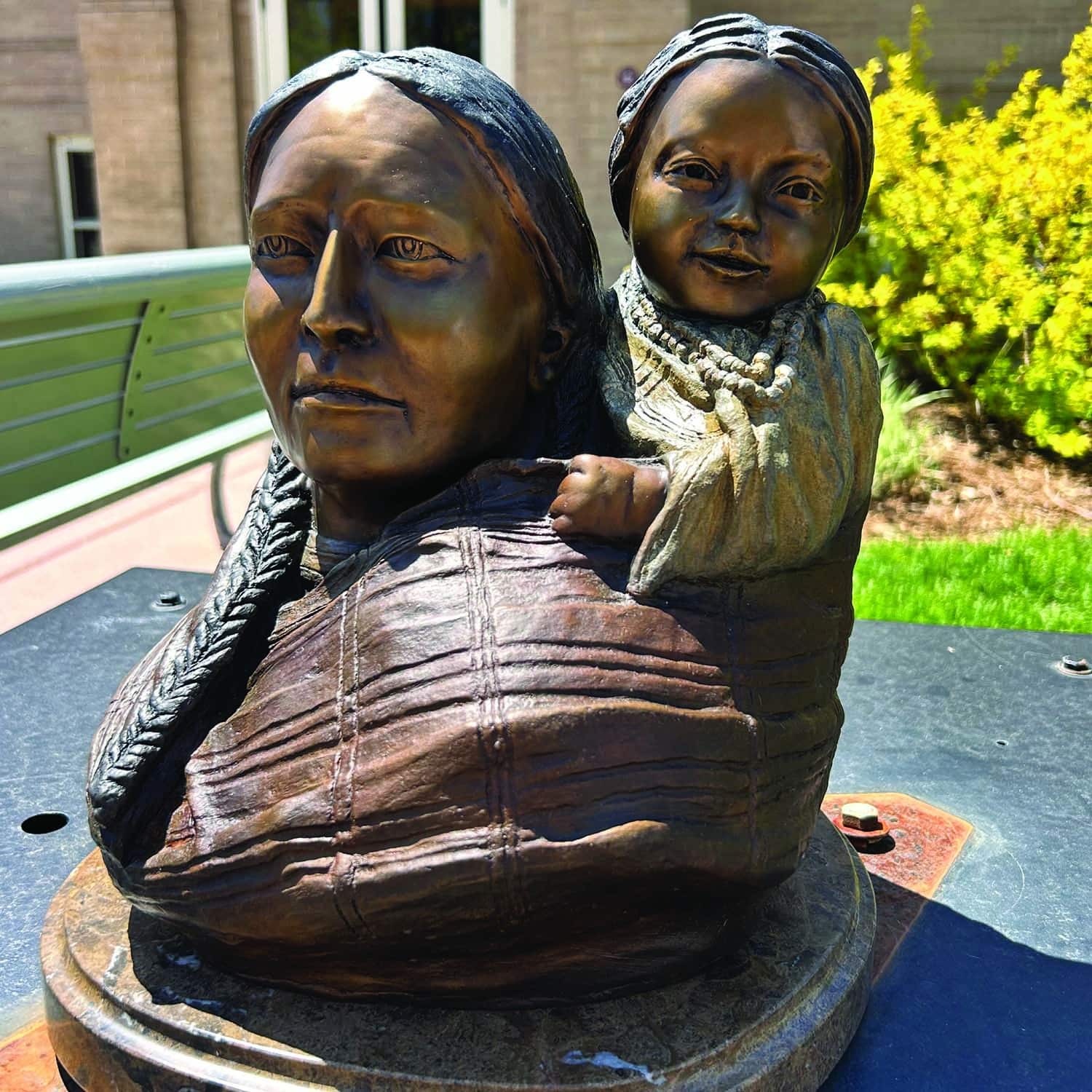 Sioux Mother and Child sculpture